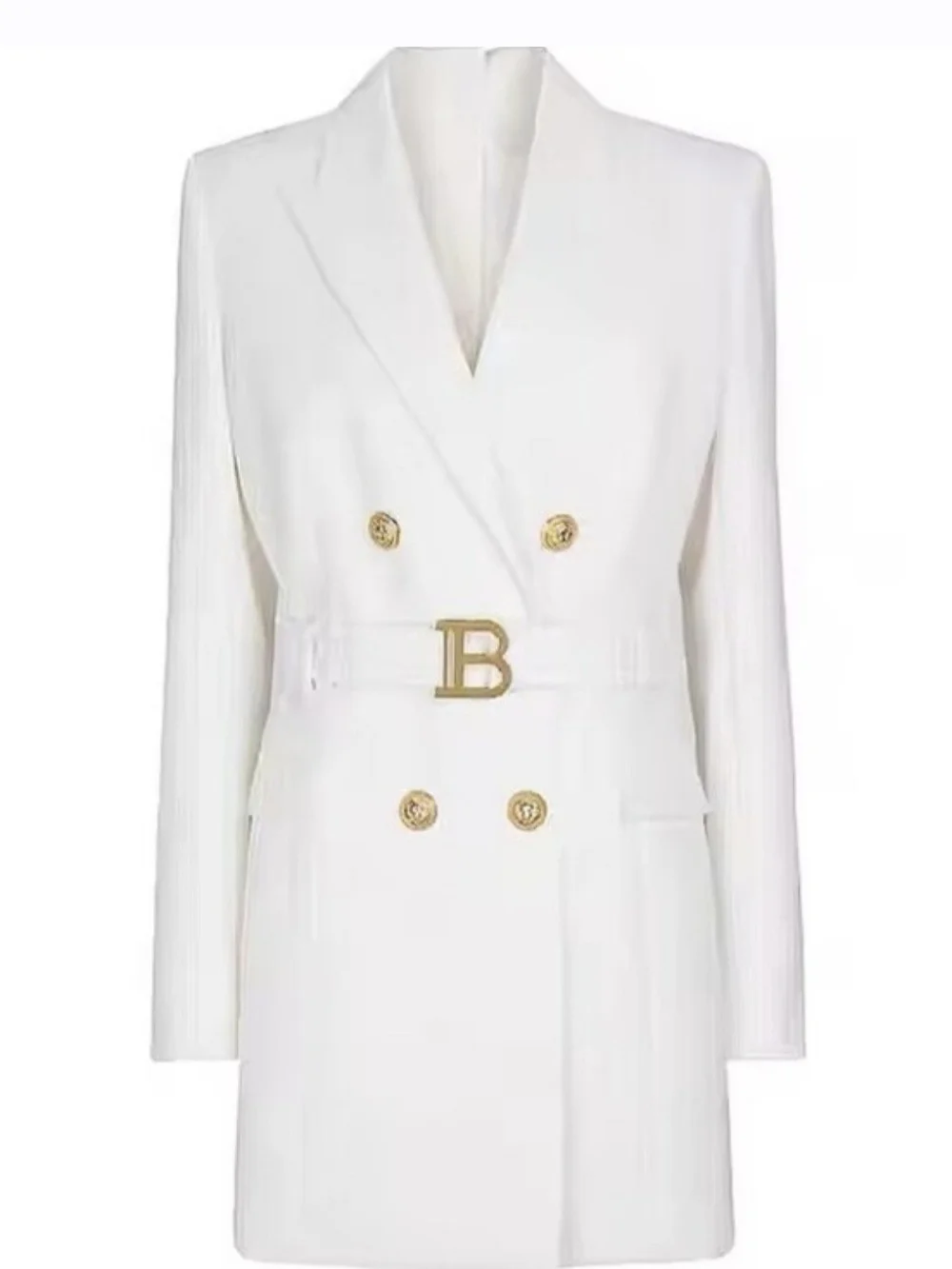 Dress Blazer Jacquard Cream Color - Picture 2 of 13